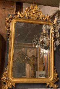 SPECC476 - Venetian gilded mirror, 19th century, cm W 105 x H 160